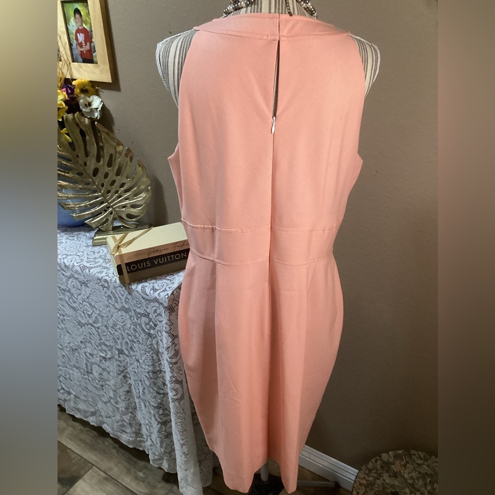 Tahari Arthur S. Levine Peach Stripes Dress & Blaizer - Picture 5 of 13